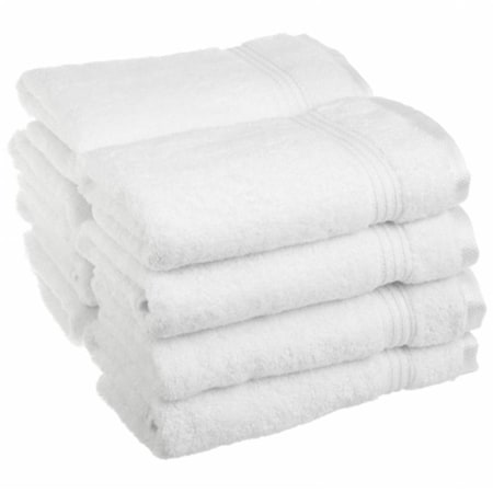 Superior Superior Egyptian Cotton 8-Piece Hand Towel Set  White NS HTOWEL WH